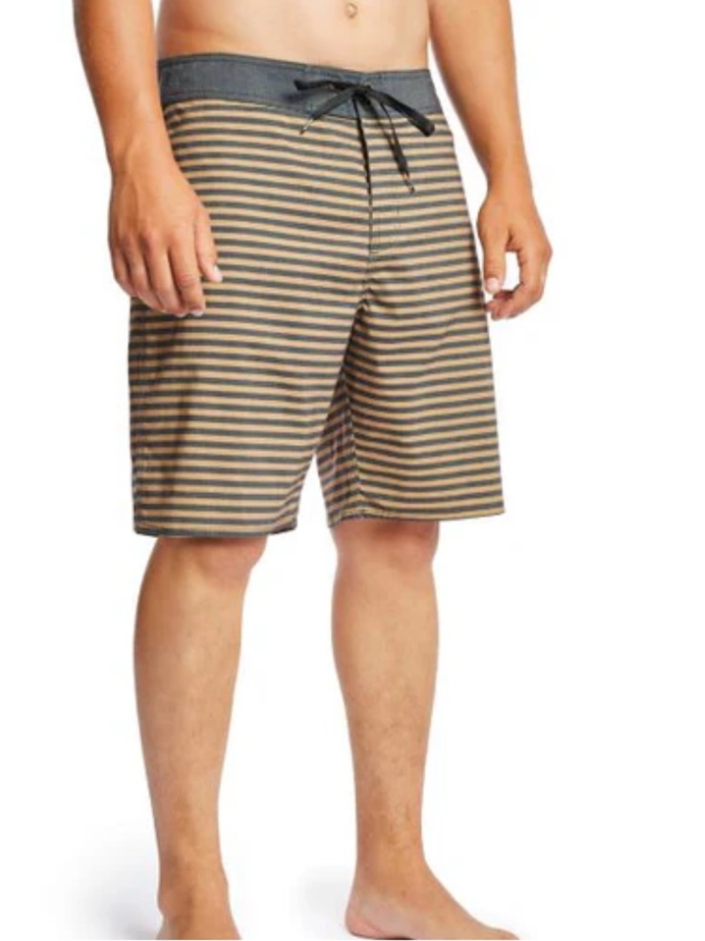 Brixton Men's Striped Swim Trunks